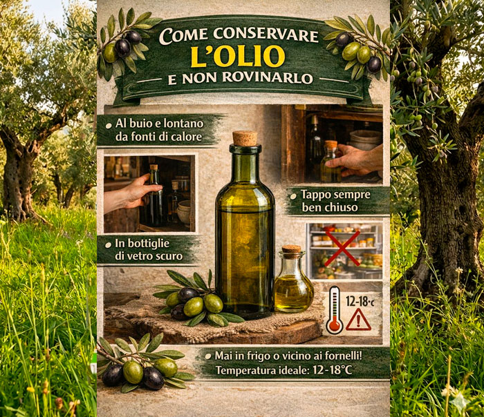 Come conservare l’olio e non rovinarlo
